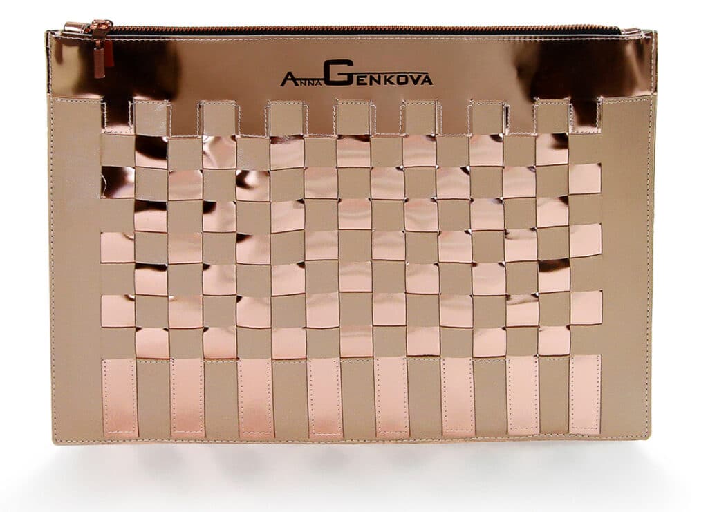 Anna Genkova Design_RoseGold braided Clutch